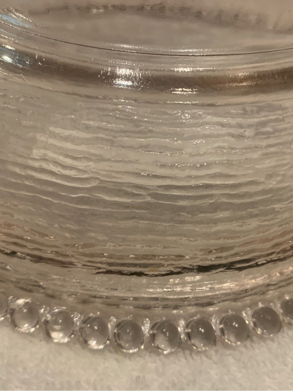 Vintage Indiana Glass HON Hen on nest BASE ONLY light pink beaded rim - Picture 4 of 10